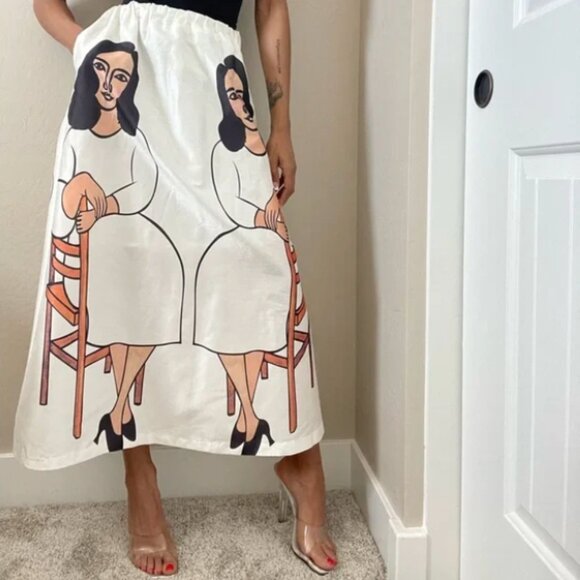 Vintage “ Mother May I “ Midi Skirt - Picture 6 of 7